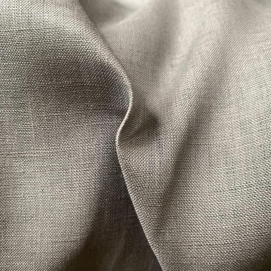 Linen Thin Fabric for Crafts and Handmade Masks 100% (Gray, 200cm)