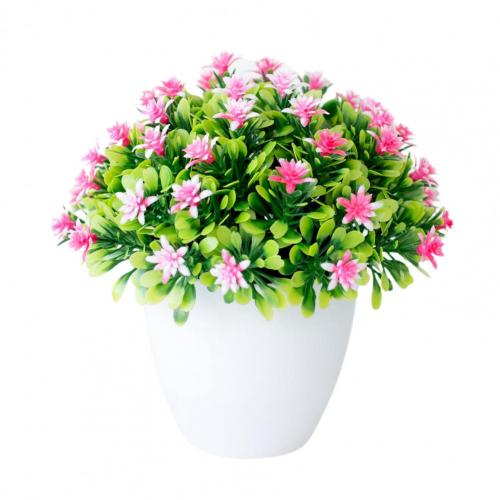 1pc Artificial Plants Bonsai Small Tree Pot Plants Fake Flowers Potted For Home Decoration Garden Decor Garden Mini Bonsai Plant