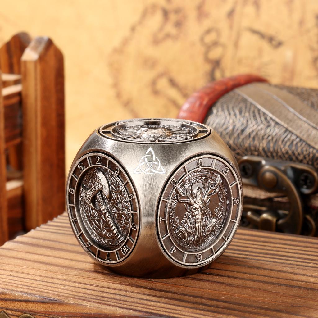 Rotating Six-Faced Dice Spinner Game Party Gift for Role-Playing Entertainment Game Dice Present