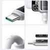 Kabel Przewód W Oplocie USB-A - USB-C 66W 1.2m - Biały