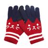 Womens Men Winter Cut Cat Knit Click Screen  Screen Warm Fleece Glove