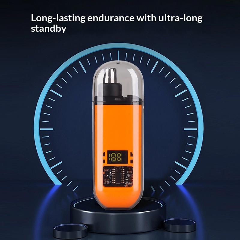 Usb Rechargeable Nose And Ear Hair Trimmer For Men, Mini Portable Electric Clipper, Quick Charging, Low Noise, Compact, Washable