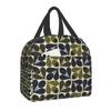 Orla Kiely Multi Stem Thermal Insulated Lunch Bag Scandinavian Flower Portable Lunch Tote for Outdoor Picnic Storage Food Box