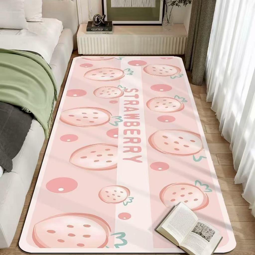Cute Ins Style Bedside Rug for Bedroom, Sofa Carpet, Anti-slip and Warmth-Friendly Home Decoration