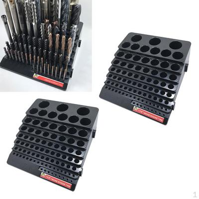 2 Pieces Tool Box for Drill Bit Holder, Black