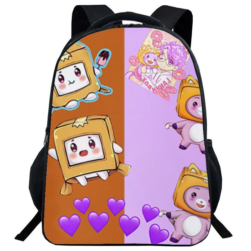 Lankybox Backpack Cartoon Schoolbag For Kids With Adjustable Padded Straps And Stylish Design