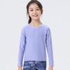 Girls' Quick-Dry Sports T-shirt: Breathable, Sweat-Wicking, Elastic, Ideal for Fitness and Yoga. Perfect for Spring and Autumn.