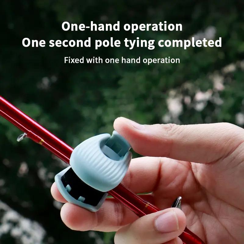 1/2Pcs Fishing Rod Holder Fixer Clip Straps Fishing Pole Holder Compact Design Fishing Rod Fixer Wall Mounted Fishing Rod Holder