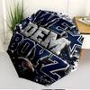Dallas Cowboys Print Automatic Open Close Umbrella, Portable Foldable Umbrella, for Outdoor Commute Camping Trip, Ideal Birthday Gift