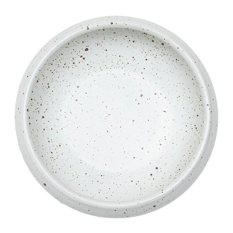 Japanese Sesame Glazed Plate, Household Plate, Ceramic Taste Plate, Retro Style Round Plate, Tableware, Small Vegetable Plate, Fruit Plate.