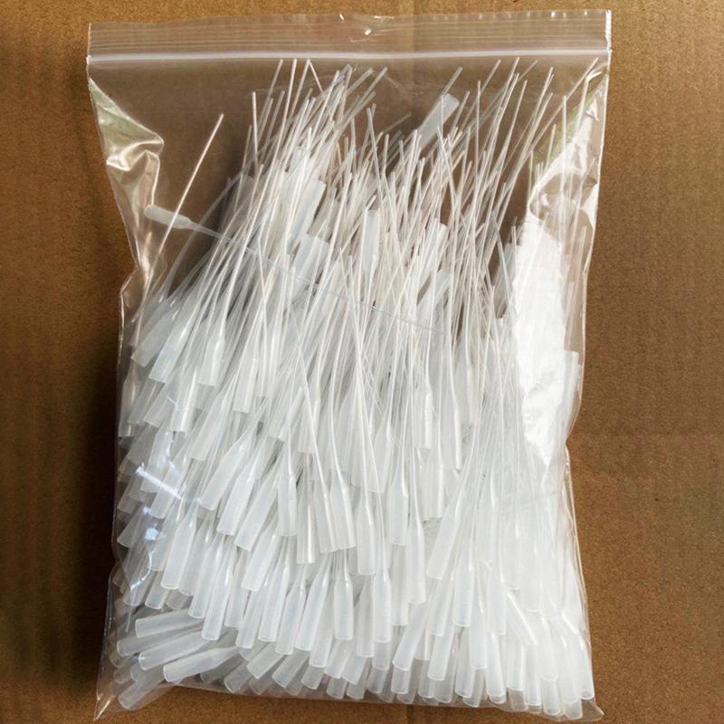 100Pcs Extended Dotting Glue Applicators Tubes for Laboratory Crafts Fine Dispensing Glue Art Modeling Uses