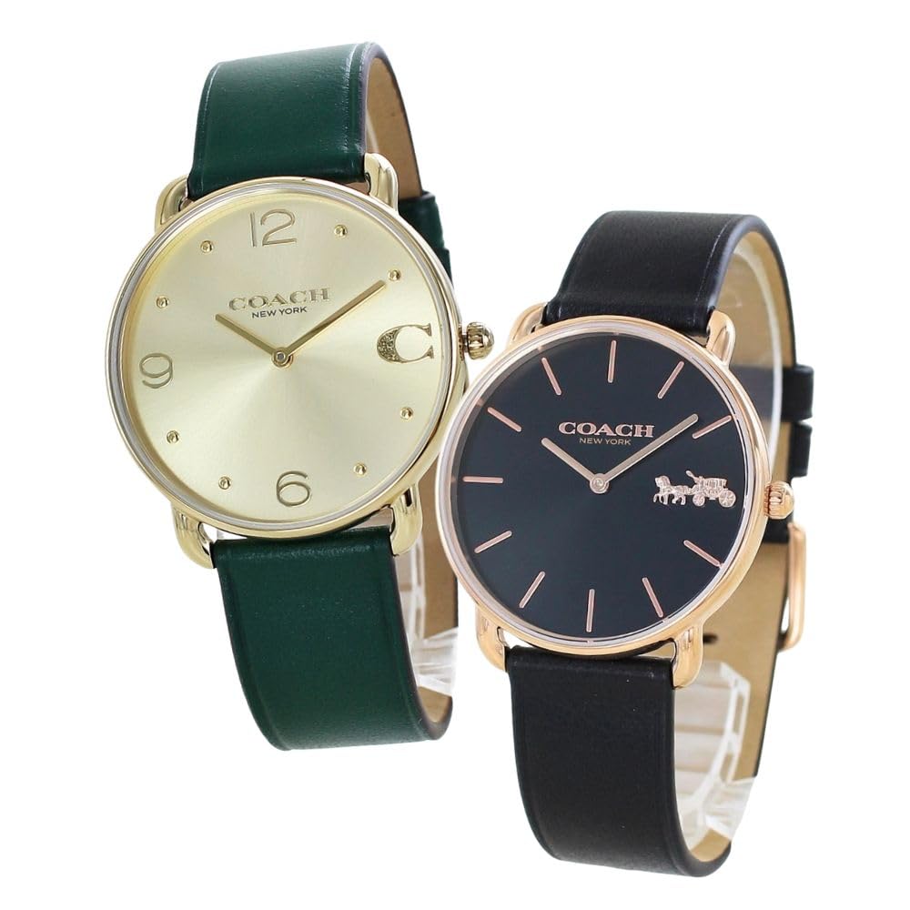 

Пара годинників Коробка для зберігання годинників Elliot Same Size Pair Watch Unisex Slim Thin Leather Strap Green Black 1450420214504381 ​​[Coach] Mens Women [Item]
