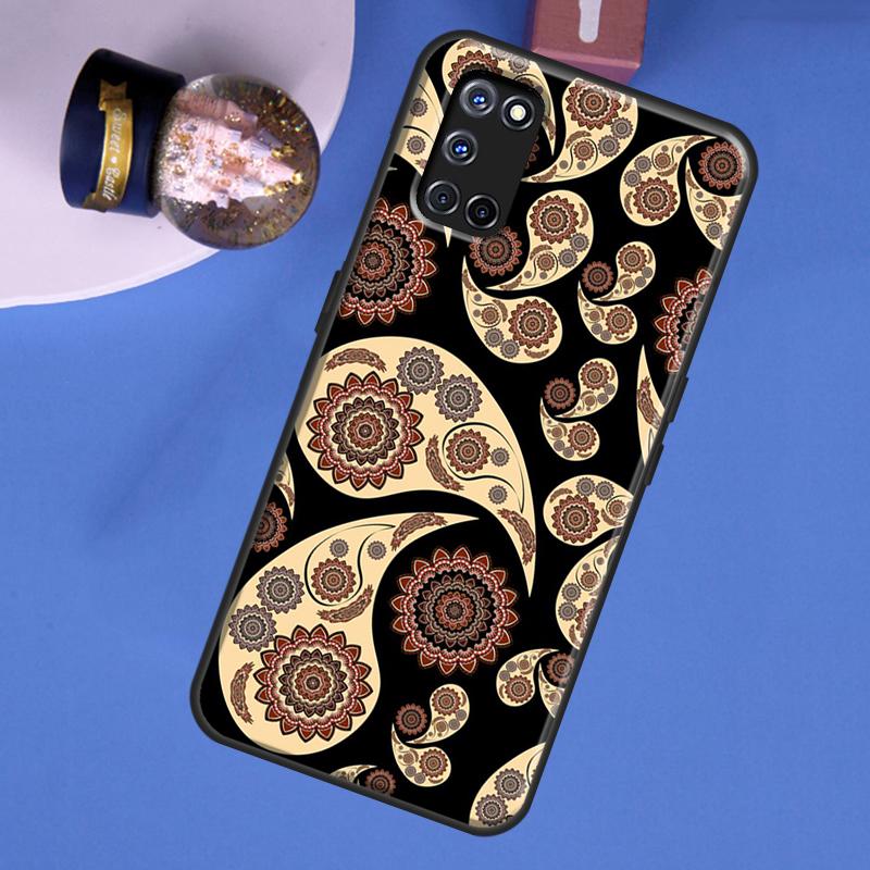Floral Paisley Pattern Phone Case For Oppo A60 A40 A80 A16 A76 A96 A91 A15 A17 A74 A94 A54 A57S A18 A38 A58 A78 A98