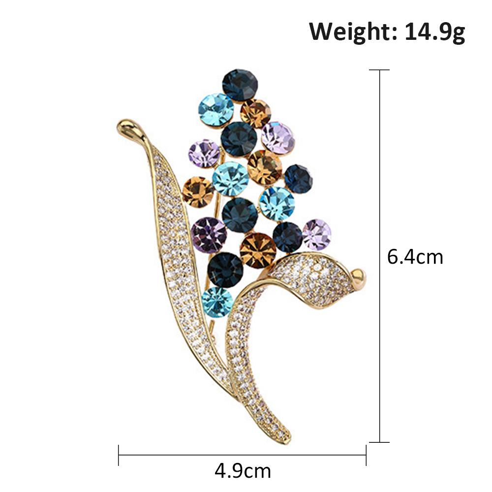Kristall-Broschen, Blumen-Strass-Brosche, Anstecknadeln, eleganter Schmuck, Geschenke, Hochzeit