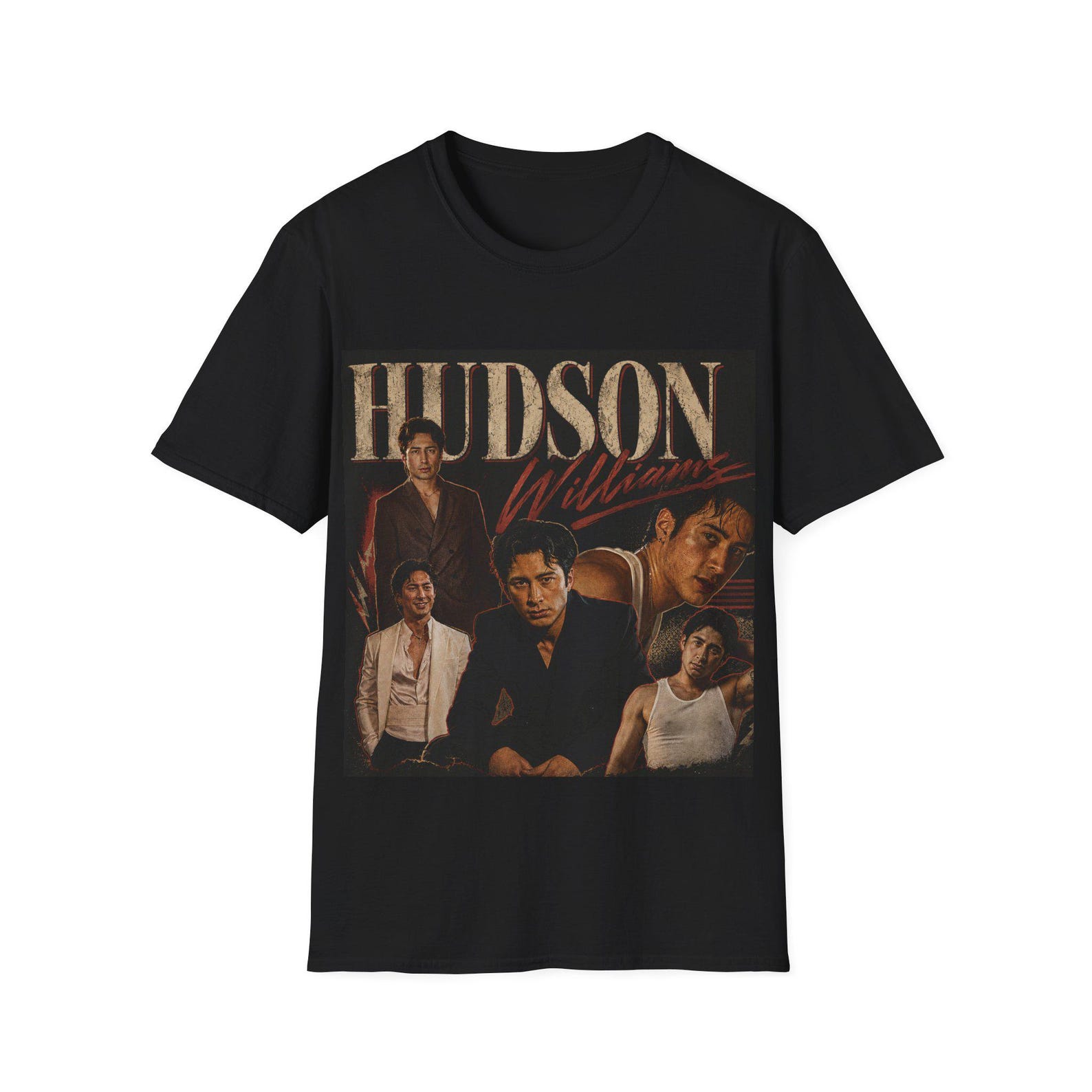 Hudson Williams Band Portrait T-Shirt | Heated Rivalry / Vintage Tour Poster Style M