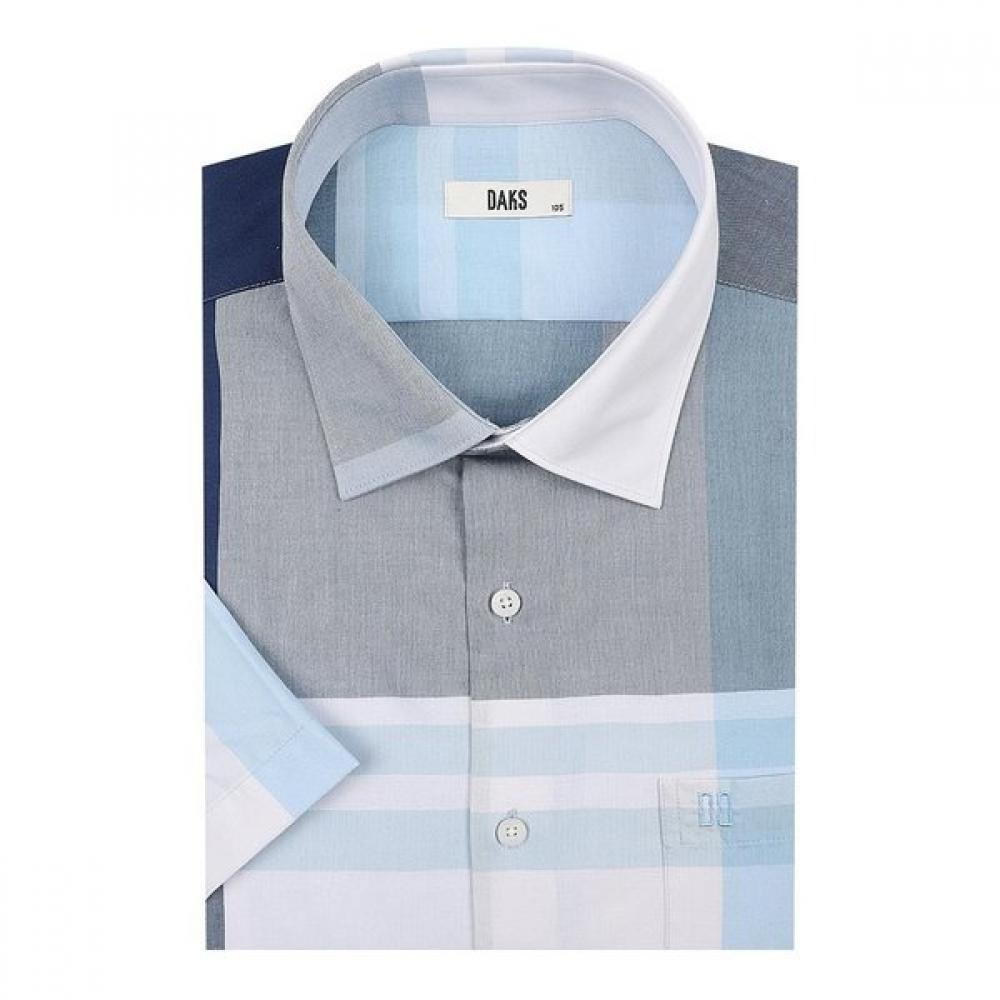 Daks Men S Big Check Regular Fit Short Sleeve Shirt dmS3ShcS132b1