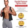 Men's Double Belt Shapewear Vest with Sweat-Inducing Rubber Corset - Ideal for Waist and Abdomen Support
