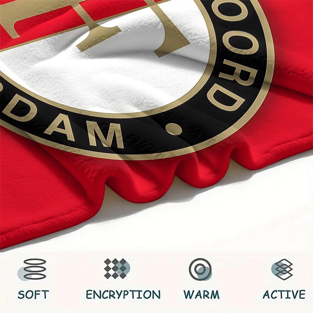 1PC Feyenoord Patterned Flannel Blanket Suitable For All Seasons for Home Decor Warmth and Comfort Gifts Holiday Present