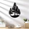 Black Metal Tree Decors Stylishs Iron Wall Plaques Wall Sign for Indoor and Outdoor Use Wall Decorations 23.4x30cm