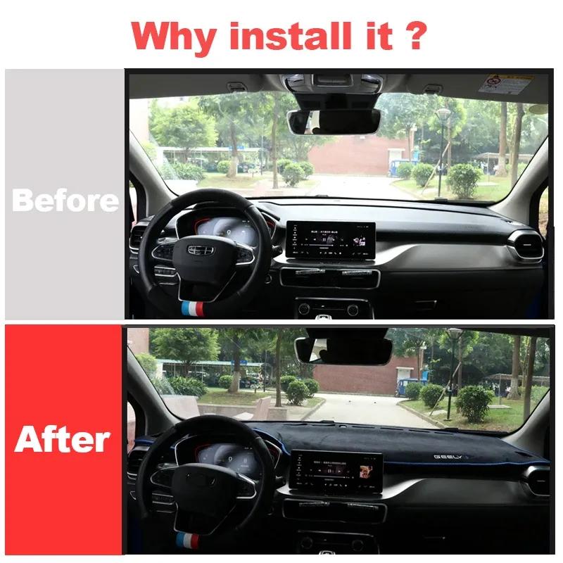 For Geely Coolray 2018-   Car Dashboard Cover Mat Avoid light Pad Sun Shade Dash Board Cover Carpets Accessories