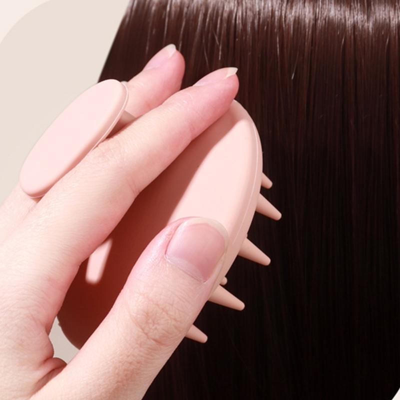 Einzigartiges Design Silikonkopf Körper Kopfhaut Massagebürste Rutschfeste Haarpflegegeräte zur Kopfhautreinigung und Entspannung