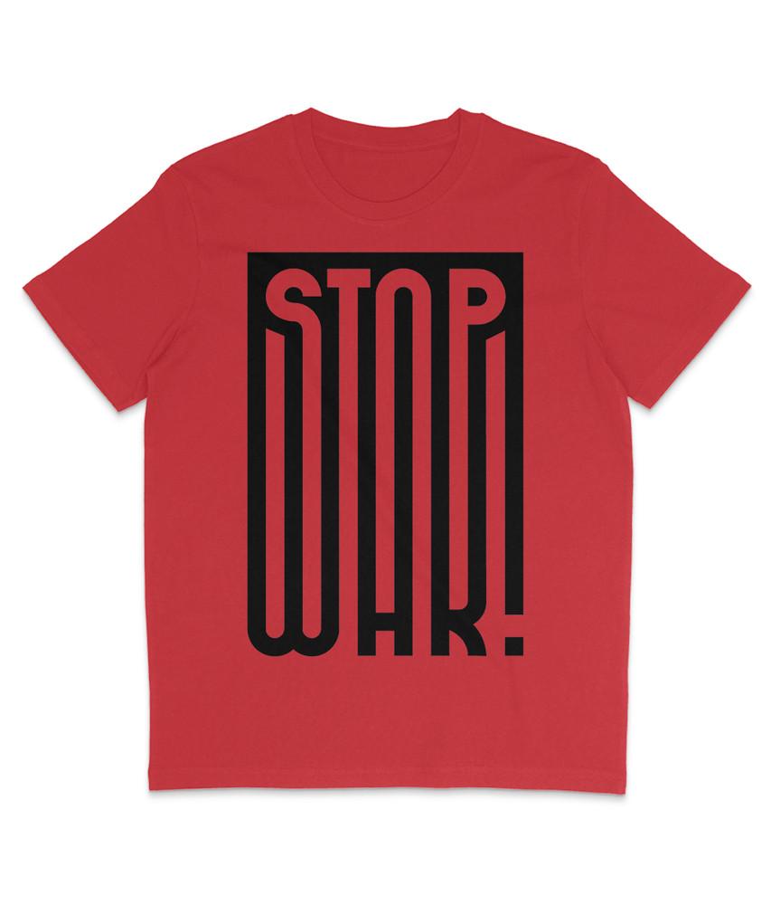 

STOP WAR! - Full Print - Organic T-Shirt - Protest - Stencil - Street Art L