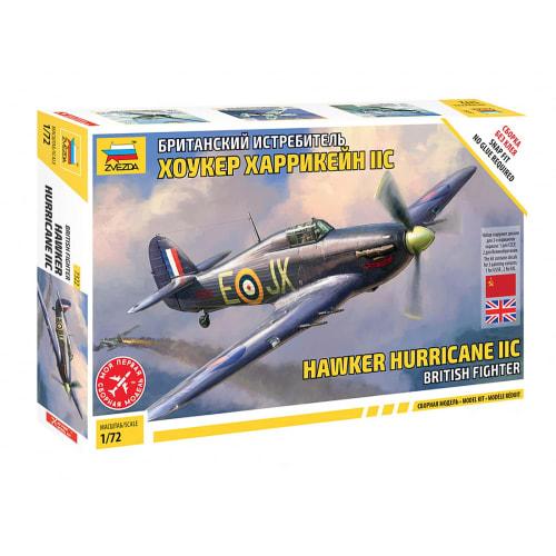 

Zvezda 1/72 Scale Royal Air Force Hawker Hurricane Mk.2 C Plastic Model Kit ZV7322