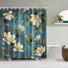 Blumen Tropische Pflanzen Palmen Floral Duschvorhang Badezimmer Set Wasserdicht Polyester Duschvorhang