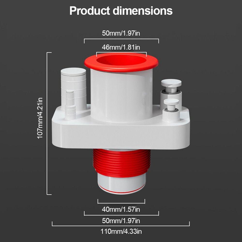 Plastic Kitchen Pipe Connector Odor-Proof Space-Saving Multi-port Drainpipe Joints Multi-Functional Sealing