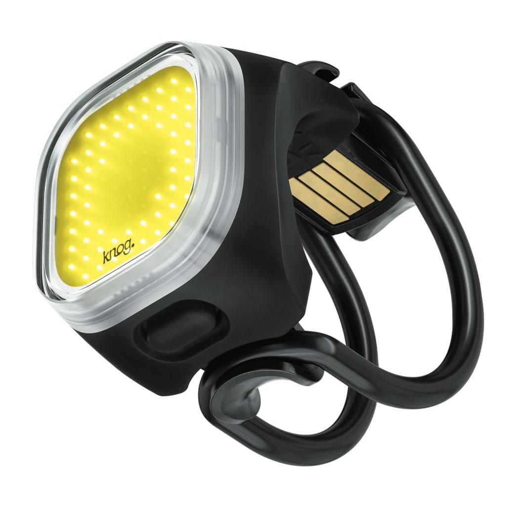 Knog Blinder Mini Bike Light Bright 50 Lumens Bicycle Headlight with COB USB 8 Flash Ultra Lightweight IP67 300m Square Shape - LED, Rechargeable,