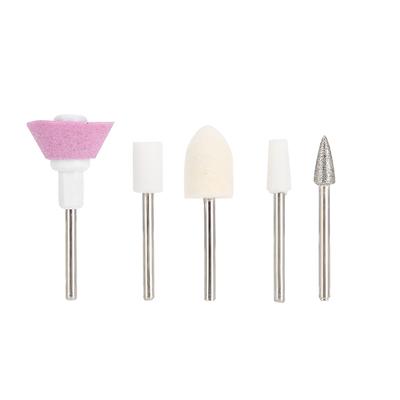 5pcs  Set Ceramic Metal Nail Drill Bits Manicure Pedicure Machine Rotary Burr Accessory