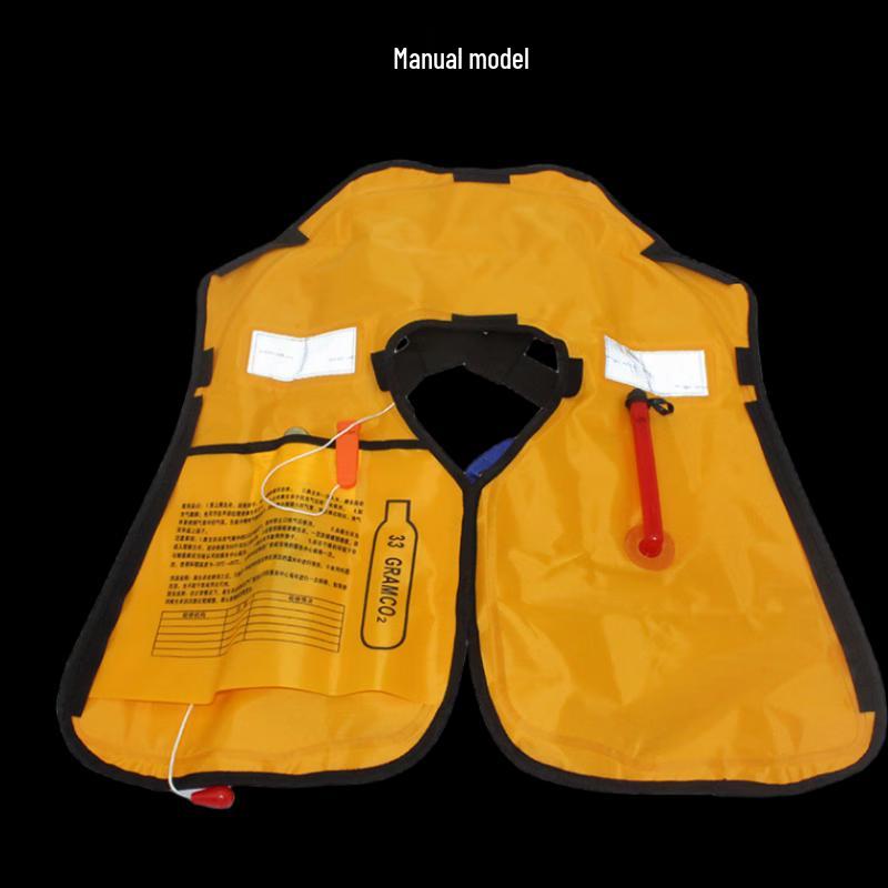 OLOMM Adult Manual Inflatable Fishing Life Vest One Size