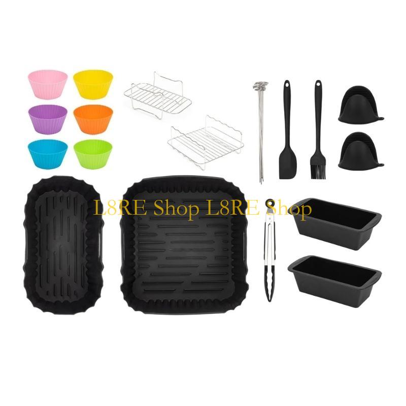 L8RE Nonstick Air Fryers Silicone Liners Dehydrator Racks Baking Paper Airfryers Accessories Quick Meal Preparation Tool