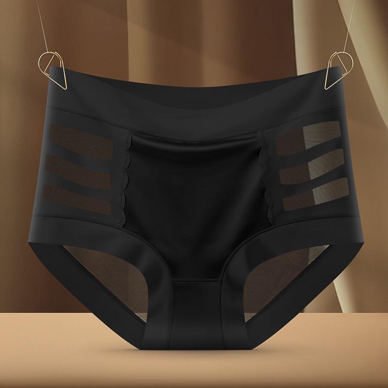 Luxury Satin Hollow-Out Women's Underwear, 10A Grade Mulberry Silk, Antibacterial Crotch, Breathable & Comfortable Fabric.