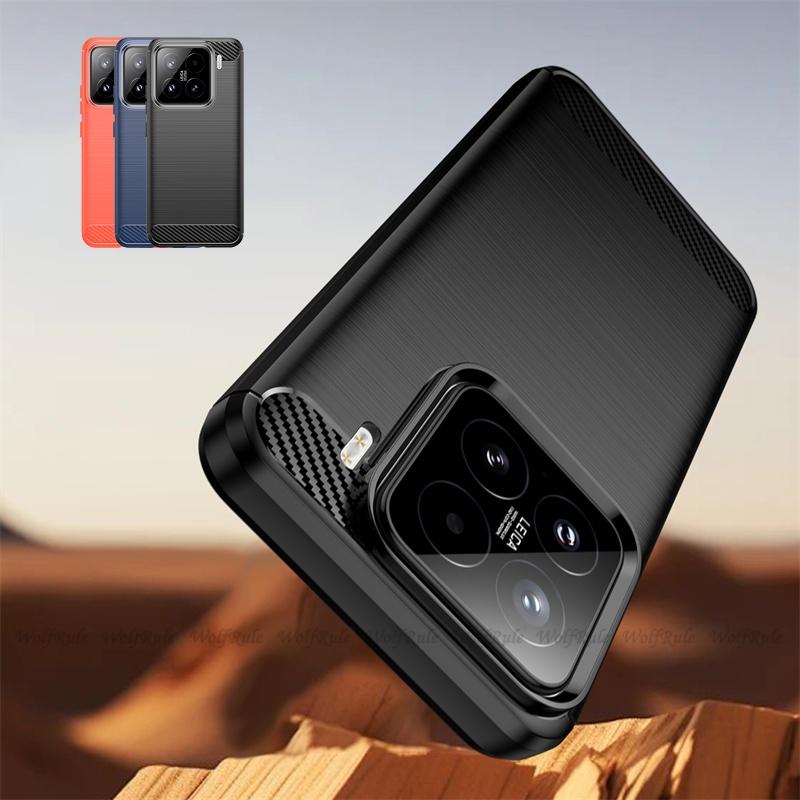 For Xiaomi 15 Case Cover Xiaomi Mi 15 Pro Capas New Phone Bumper Shockproof Carbon Fiber Soft TPU Cover For Xiaomi 15 Fundas