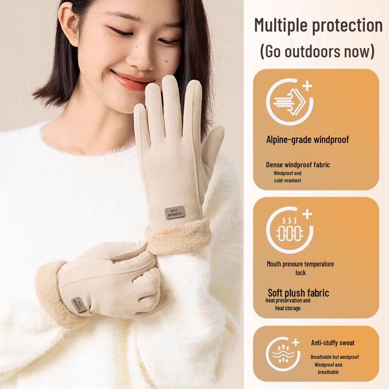 Unisex Winter Warm Touchscreen Fleece-lined Gloves