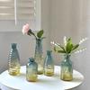 6Pcs Transparent Colored Glass Vase Hydroponic Plant Flower Bottle Nordic Style Living Room Home Office Desktop Decoration