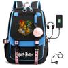 Large Capacity Schoolbag with Shoulder Strap; Student Three-piece Pencil Case Set