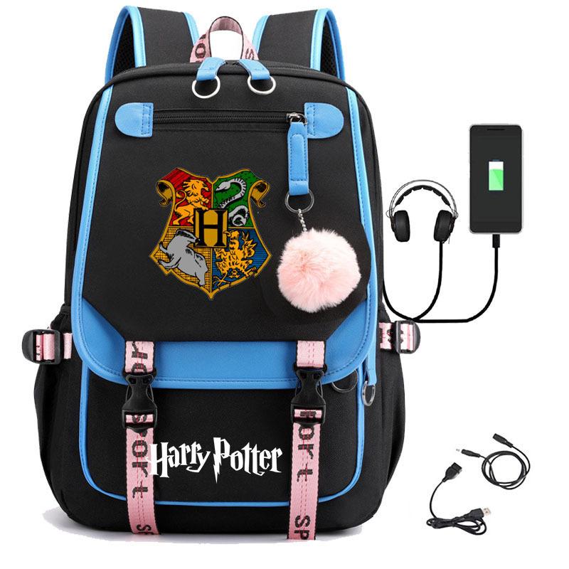 Large Capacity Schoolbag with Shoulder Strap; Student Three-piece Pencil Case Set