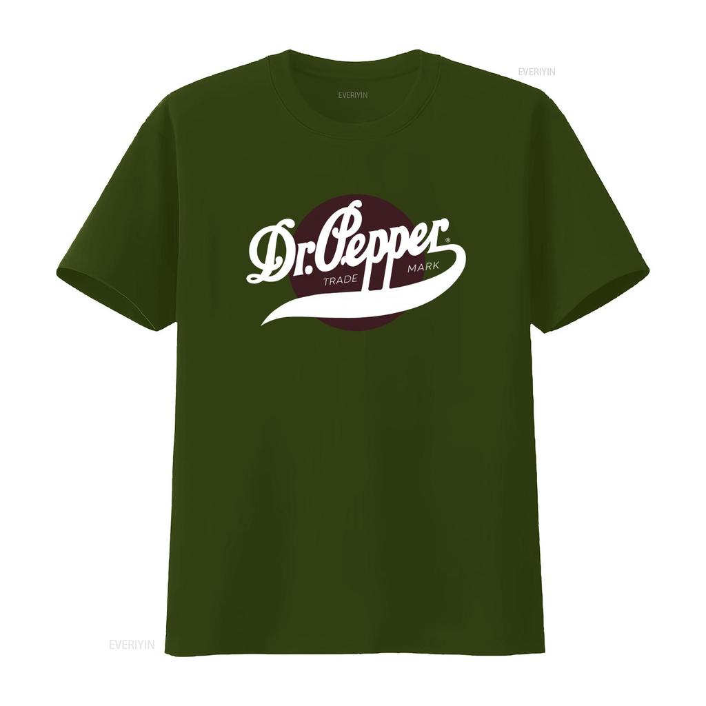 Vintage Trade Mark Dr Pepper T Shirt Retro Style for Soft Drink Fans Vintage Washed Streetwear Versatile Slightly Comfortable