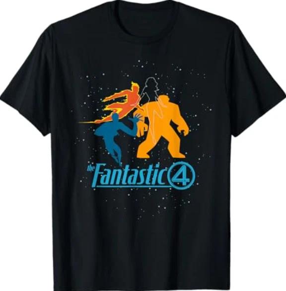 M.a.r.v.e.l Studios The Fantastic Four First Steps Team and Logo T-Shirt M