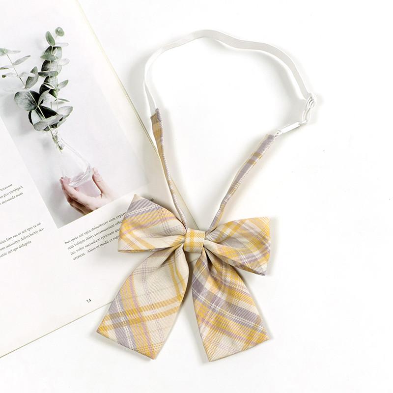 Checkered Retro Brown Striped Tie And Bow For Casual School Outfits Gifts And