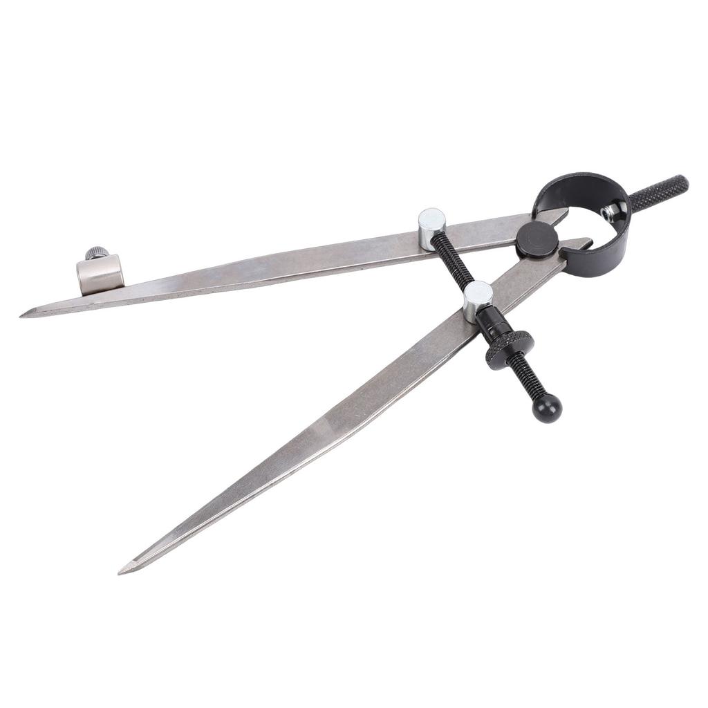 6 Zoll Leder Kompass Falzbein mit Bleistifthalter Einstellbarer Abstand Federflügel Teiler Messschieber für Holzbearbeitung