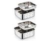 TreegoArt Stainless Steell Paneer Cheese Mould Maker Press, 300 ML Square Shaped For Kitchen Item - Pack Of 2