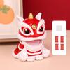 Cute Chinese Lion Statue Small New Year Figurines Spring Festival Party Home Decorations Coffee Table Auto Car Ornaments