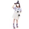 Girls Summer Striped Short Sleeve Pinafore Dress Fashionable Casual Princess For Big Kids