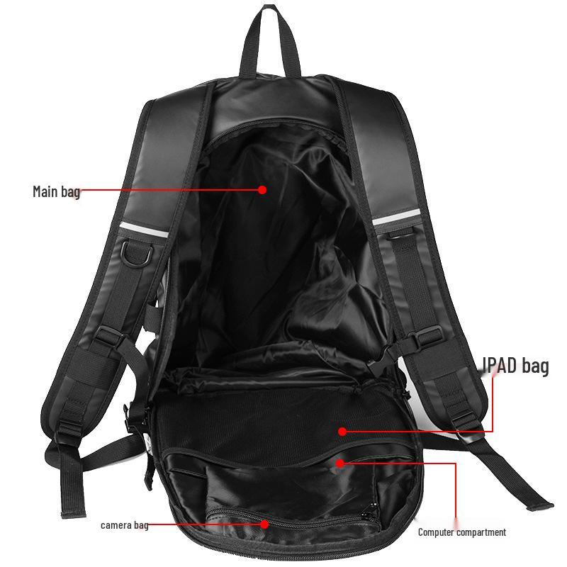 Multifunktionaler wasserabweisender Motorradrucksack für Helm, Pendeln, Fahren und Laptopaufbewahrung