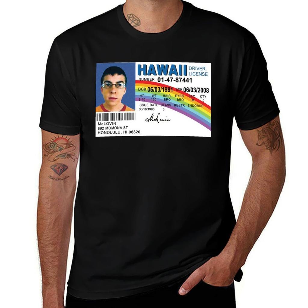 Mclovin Rijbewijs ID-Badge Mclovin Superbad Film Super Grappig Sarcastisch Donkere Humor T-shirt