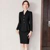 Teluoman Women's Ruffled Business Suit Set