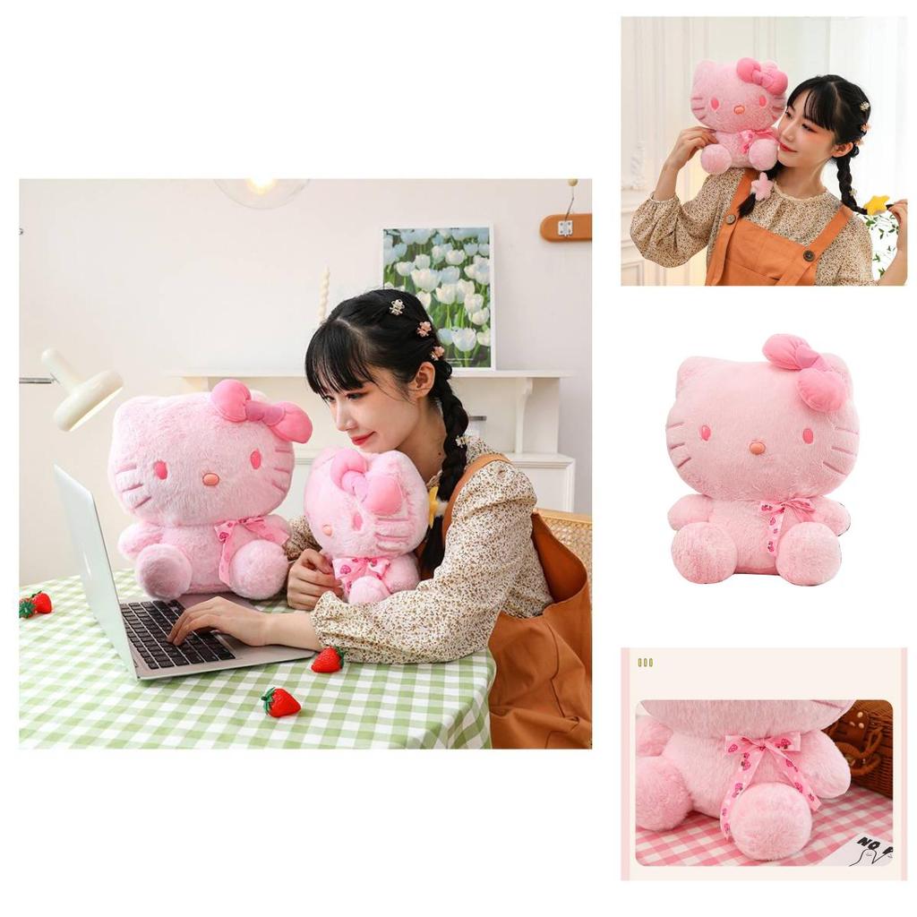 Super Soft Plush Pink Kitty Stuffed Animal Toy For Kids Perfect Birthday Gift